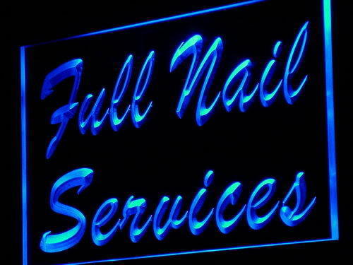 Full Nail Services Beauty Shop Neon Light Sign